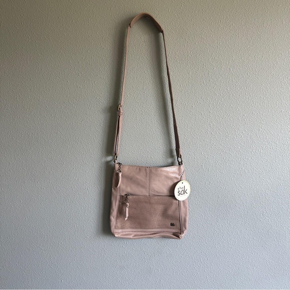 NWT The Sak Tan Metallic Crossbody Bag